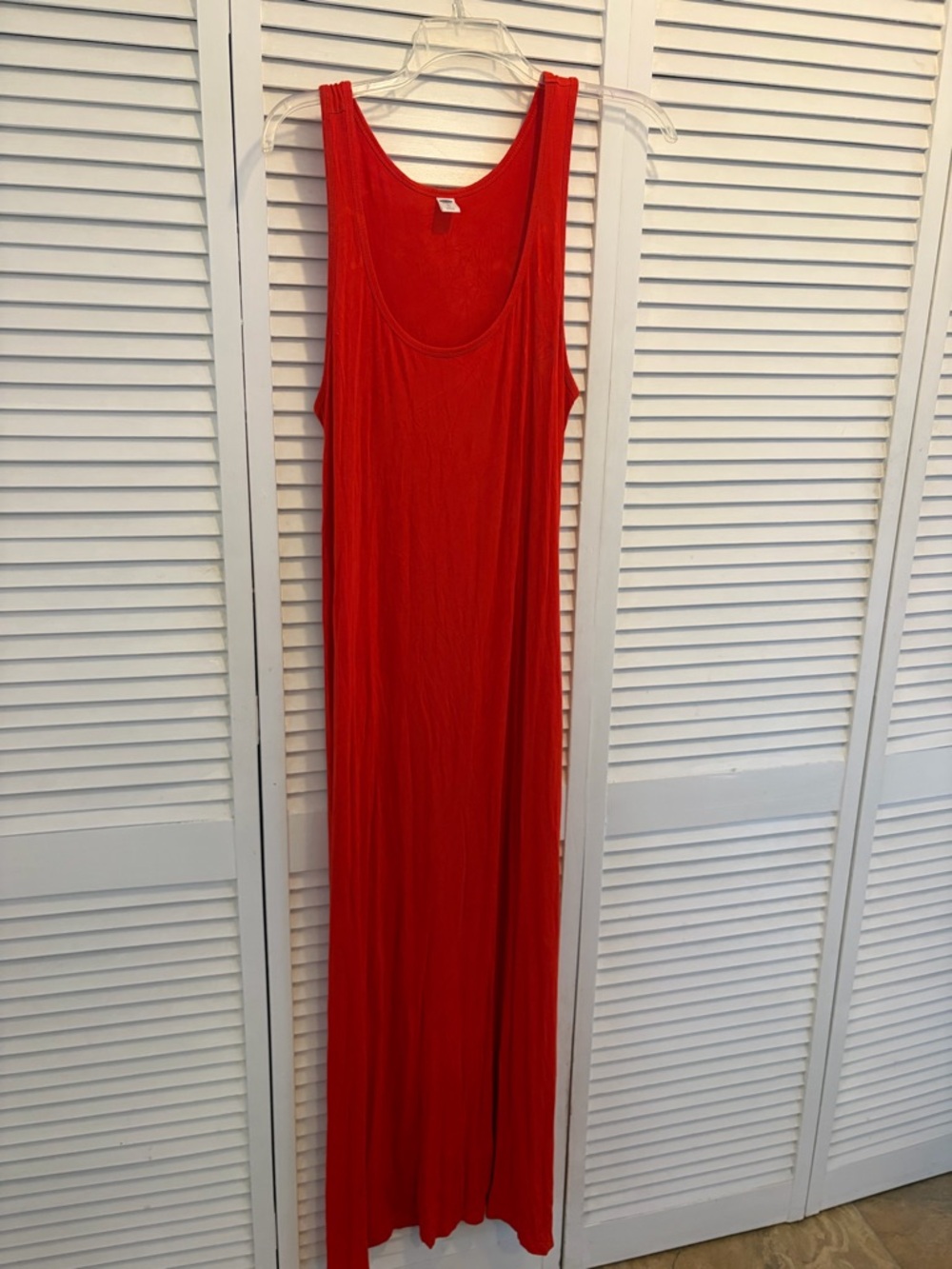 Old Navy Orange Sleeveless Maxi Dress - Scoop Neck